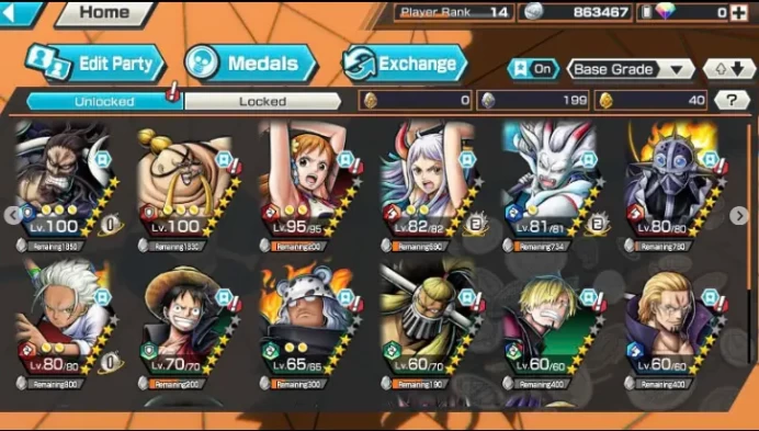 BR493-IOS+Android-3 Ex(Kaido Max+Yamato v1+Yamato v2)+Good Medal+Nice Items+S-Beard+S-Hawk+King+Queen Max+Jabra+Robin+Sanji+Jack