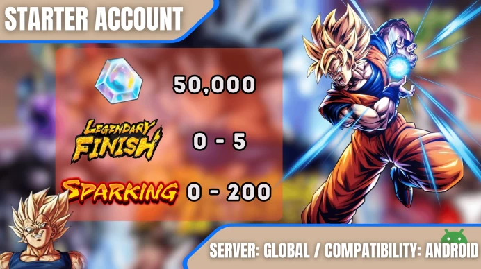 [ANDROID] Global ◈ 50000 Chrono Crystals ◈ UL Majin Vegeta ◈ Bandai Login ◈ 0-5 Random LF ◈ Full Access ◈ Instant Delivery ◈ 50K