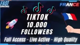 10.000 TikTok Followers Account / France / High-Quality