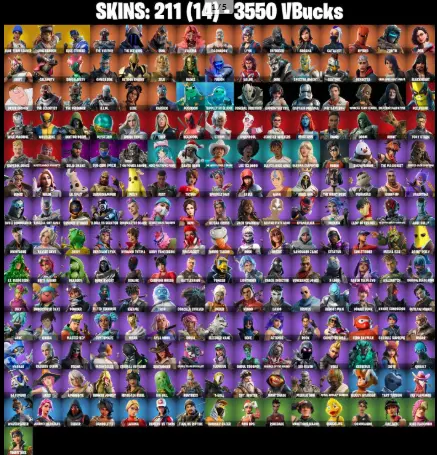 211 Skins  Lina Scorch, Blue Team Leader, Lynx, Drift, Calamity, Carbide, 3550 Vb