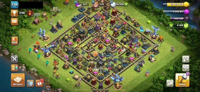 1460 [ TH 17 ] [ LVL = 238 ] [BK 91 /AQ 100 /GW 72/RC 40/BM 35] [War Stars = 4514] [ iOS and Android ]/SC ID