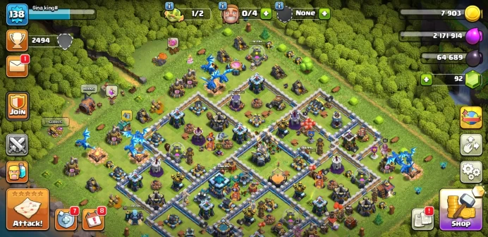 TH13 | LVL138 | Heroes(K56 Q66 M40 W45 R11) | BM18 | 285War Stars | 4Skins | C146