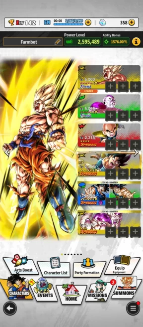 D703-IOS+Android-3 UL(New SS Goku 12 Red Star+New Frieza 11 Red Star)+Namek Goku+Nappa+Goku and Bardock+Soul+Event Farm CC