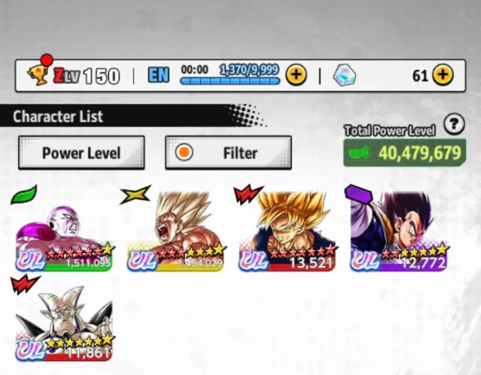 D711-IOS+Android-5 UL(New SS Goku 10 Red Star+New Frieza 13 Red Star+Vegeta)+17 Legends+Equipment+Team Frieza+Namek Goku+Nappa+Trunks+Gohan