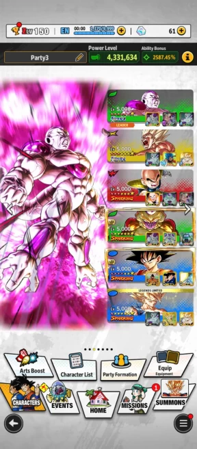 D711-IOS+Android-5 UL(New SS Goku 10 Red Star+New Frieza 13 Red Star+Vegeta)+17 Legends+Equipment+Team Frieza+Namek Goku+Nappa+Trunks+Gohan