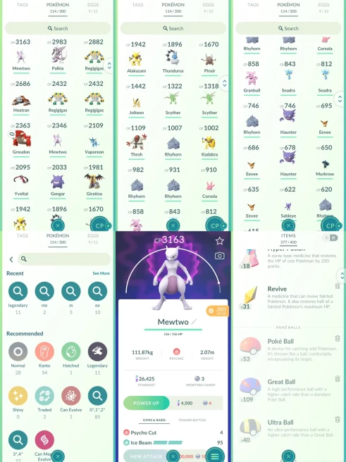 lvl23,have have 11 Legendary,Mewtwo Palkia Regigigas Groudon Giratina etc,many nice pokemons N8866
