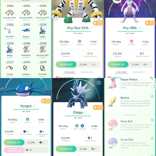 lvl24,have 12 Legendary,Mewtwo Regigigas Kyogre Dialga Palkia Yveltal,Landorus Tornadus N8869
