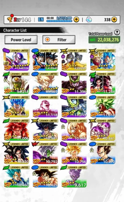 D712-IOS+Android-3 UL(Frieza Full Red Star+SS Goku)+23 Legends+Frieza Zenkai+Goku&Bardock Red Star+Namek Goku Red Star+Nappa+Gohan+Gammar