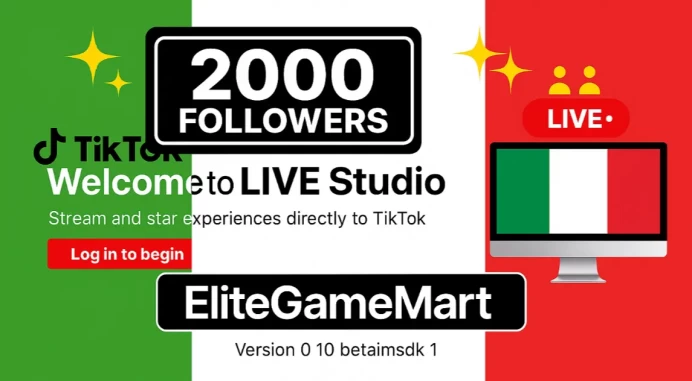 Italy | Account | TikTok 2.400 Followers | Live Studio + live Phone | Full Mail Access