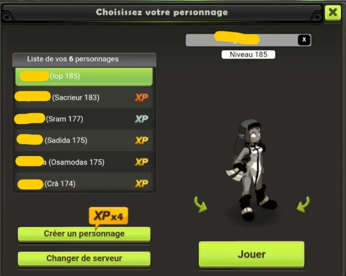 Compte 100% SAFE/ Iop 185/ Sacri 183/ Sram 177/ Sadida 175/ Osamodas 175/ Cra 174/ Kamas Bonus/ skins/ metiers/ Promo ! - 20 %