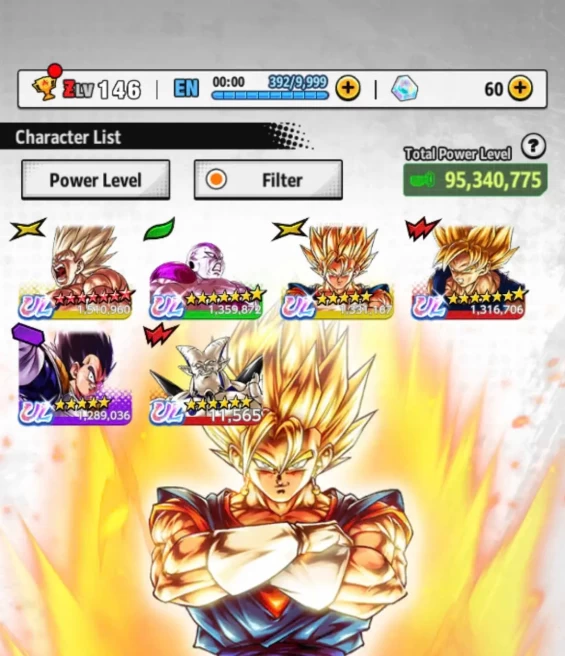 D725-IOS+Android-6 UL(SS Goku Full Red Star+Frieza+Super Vegito+Vegeta)+19 Legends+Equipment+Goku&Bardock Red Star+Namek Goku+Trunks+Rose+Gammar