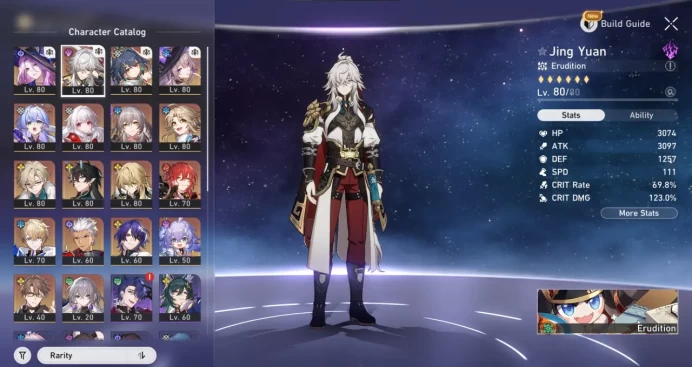 EU TL69 | Robin + Jade | The Herta + Yunli | Jing Yuan + Aventurine + Luocha | 18 legendary characters| 100% Guarantee | Full Access