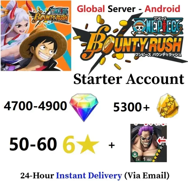 [Global - Android] 4700-4900 Rainbow Diamonds + 5300+ Gold Fragments + Buffed EX Zephyr + 50-60 6 Star Character - Starter Accounts