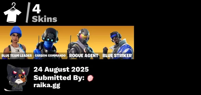 [PC/PSN/XBOX] 4 skins | Blue Team Leader | Carbon Commando | Rogue Agent | Blue Striker | Blue Shift | Carbon Pack | Controller | Coaxial Blue