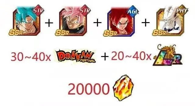 [iOS - Global]DBZ Dokkan Battle GLOBAL -The characters in picture + 20000 DS+ 20-40 LR + 30-40 Festival