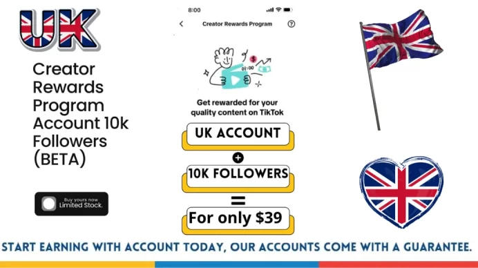 Account 10k Followers United Kingdom / High Quality / Instant Delivery