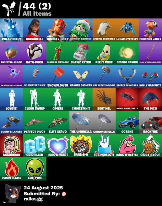 [PC/PSN/XBOX] 4 skins | Polar Peely | Krisabelle | Holiday Boxy | Winterfest Bushranger | Spectra Protector | Lunar Hyperjet