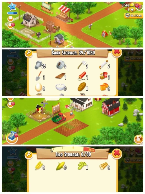 H10◆1050 BARN STORAGE◆SILO STORAGE 50◆LEVEL 13◆CURRENT  UPGRADED ACCOUNT MORE THEN PHOTOS...