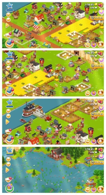 H19◆FARM LVL 70◆4M COINS◆BARN STORAGE: 3050◆SILO STORAGE: 1000◆500 DIAMOND◆ALL LAND UNLOCKED