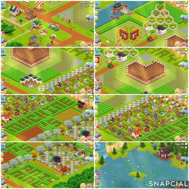 H20◆RARE LAYOUT EDIT◆LVL 70◆BARN STORAGE:3000◆SILO STORAGE: 1000◆533 DIAMOND◆ALL WALL, FARM, LAND EVERYTHING DECORATED