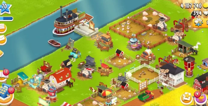 H28◆394 DIAMOND◆4.10M COINS◆FARM LVL 70◆BARN STORAGE: 3000◆SILO STORAGE: 1050◆EXPAND FARM◆