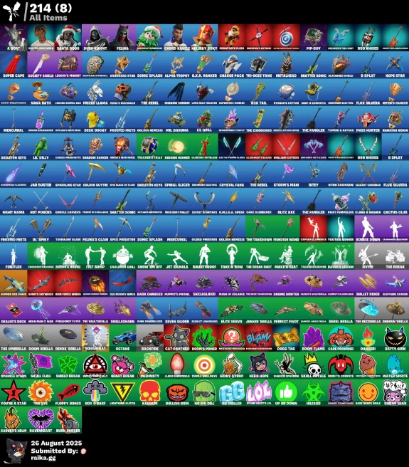 [PC/PSN/XBOX] 8 skins | A Goat | Slayer Juice WRLD | Santa Dogg | Blitz Knight | Felina | Winterfest Bushranger | Chord Kahele | Holiday Boxy