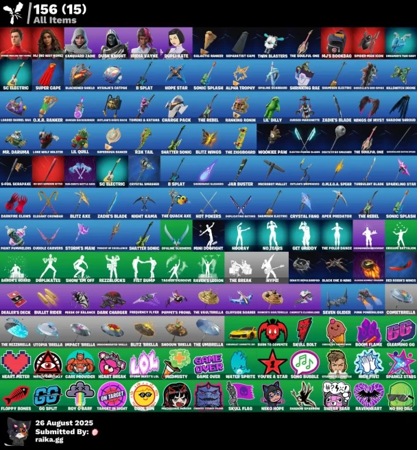 [PC/PSN/XBOX] 6 skins | Spider-Man (No Way Home) | MJ (No Way Home) | Vanguard Zadie | Blitz Knight | Iridia Vayne | Dupli-Kate