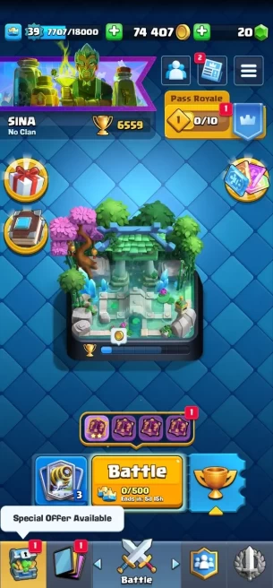Clash royal (Android/iOS) KT 13 - lvl 39 - Cards107 /120 - Max Card 2 _lvl 13 card 4 /Emote 41 / skin tower 1 /Fast delivery/Cheap sale
