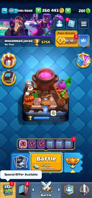 Clash royal (Android/iOS) KT 11 - lvl 31 - Cards103 /120 - Max Card 1 _lvl 12 card 5 /Emote 19 / skin tower 2 /Fast delivery/Cheap sale