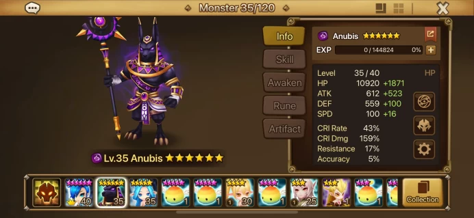 [EUROPE] Dark Anubis ◆ 5 L&D Scrolls ◆ 3 Legendary ◆ 2700+Crystals [Created at March 2024] Thebae ◆ Instant Delivery