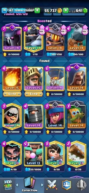 Level 47. Elite: 2. Max card:10 Evo 7. +50 special Emote. 9178 cups. !! +of clans th13 Full.(Free) !!Safe and cheap