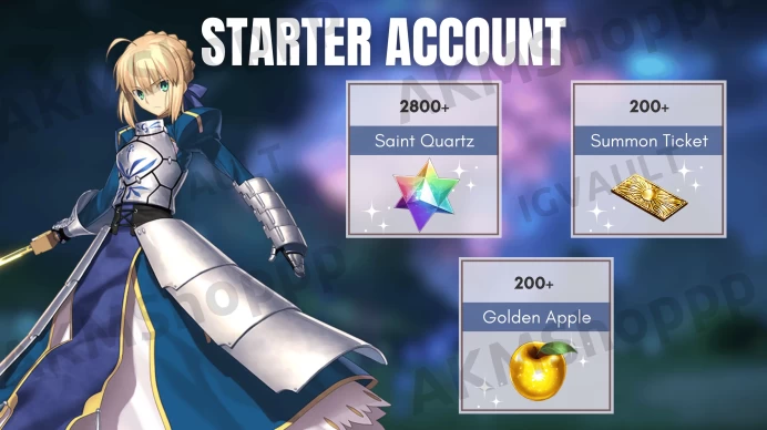 [Japan] STARTER ◈ 2800+ SQ ◈ Fuyuki ◈ 200+ Golden Apple ◈ 200+ Summon Ticket ◈ Instant Delivery