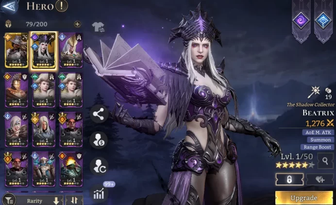 TOP START - Beatrix + Lucius \ 42000 Energy \ 17000 Gem \ 17 gold summ \ 5 ancient \ 64 rare \ Prime Pick !