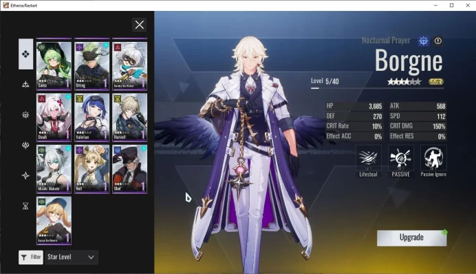 Global-S11| 6 SSR(Fuqiu,Holden,Rosa,Borgne,DokiDoki,Lian) 19 SR Animus |Female MC|Log Google| Check SS (ER883)