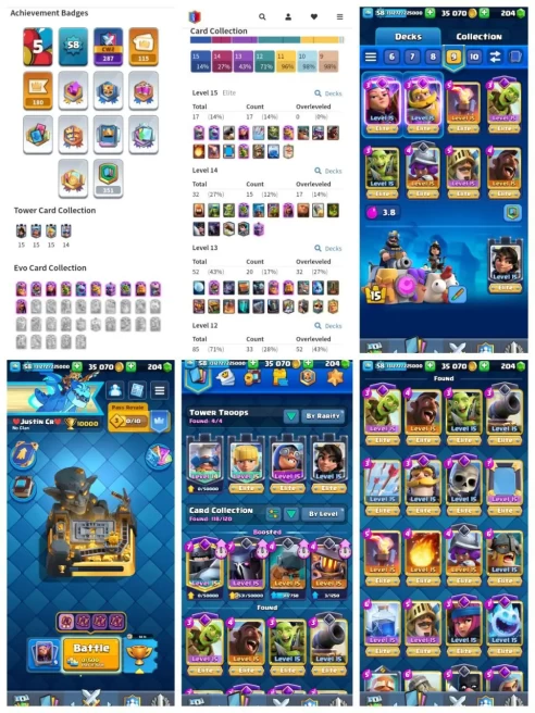 R43【KT 15_LVL 58】11 EVO CARD▰17 ELITE CARD▰35 CARD CAN MAX▰52 CARD LVL 13▰10K TROPHY▰115 RARE EMOTES▰NC 500▰RARE ACCOUNT
