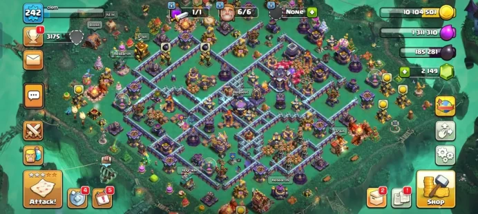FULL MAX TH15, MAX HEROES, DEFENSE, WALLS, MAX ARMY, EPIC SCENARY, 40 GOLD SKINS, FULL STACKED ITEMS, MAX BUILDER BASE