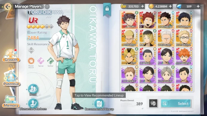 [SEA] Lv29| Starter Build Aoba Johsai (Oikawa+Memo,Iwaizumi,Kentaro), Tendo,Goshiki,Kenma,Kei,etc|Log Google| Check SS (HFH736)
