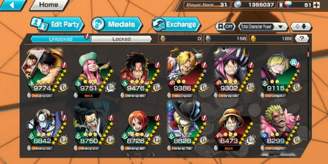 HB9 4 Ex Meta Max Sabo Max Power 11K Kuzan Max Power 11K Akainu Max Shanks Max Support 151 Good Medal Many Medal Material iOS & Android B78