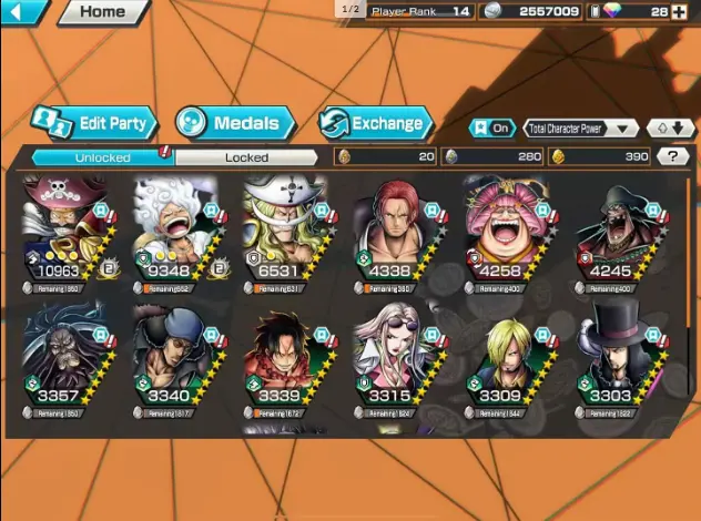 Global 6 EX  Nika Luffy Shanks Roger Whitebeard Big Mom Blackbeard  iOS/Android