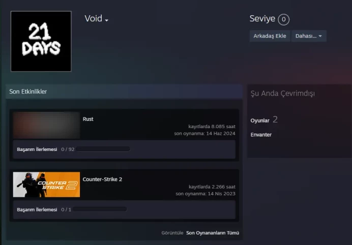 [RUST] | 8085 Idle Hours | Free Region | Full Access | Email changable | Instant Delivery