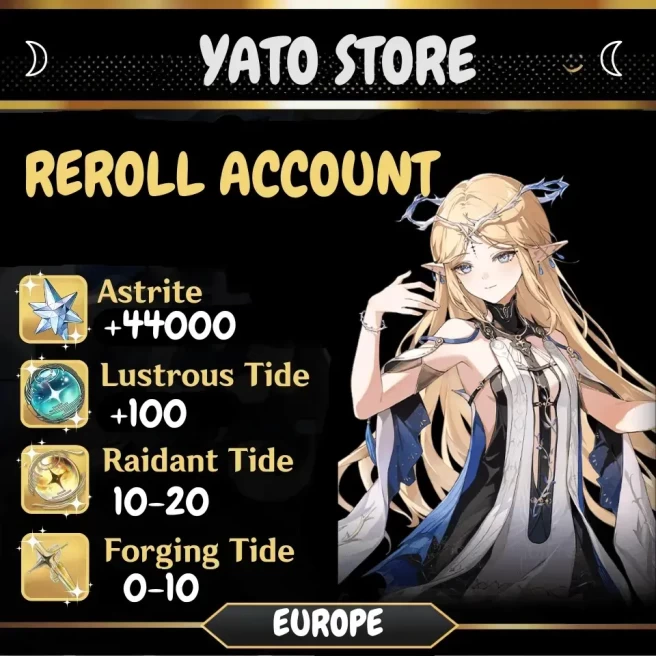 [EU] REROLL ACCOUNT | 44000 - 45000 Astrite | +100 Lustrous Tides | FULL ACCESS | AR +40