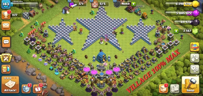 TH 12 (100% MAX)!! MAX HEROES !! ALL 9 EPIC EQUIPMENTS (2 EPIC MAX )!! 1427 MEDALS !! MAGIC ITEM STACKs !! 2.5K GEMs!! ATB 4802 !! FAST DELIVERY
