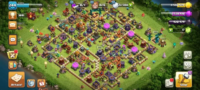 Th16 - Level244 - Wall Good - Hero Nice - Equipment Good - Code313