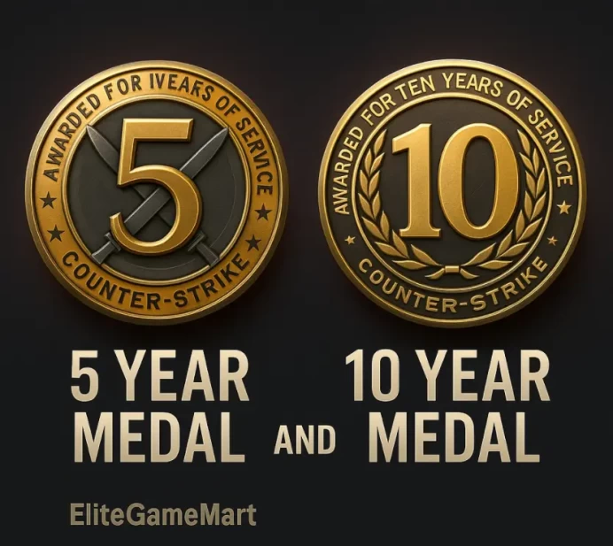 ACCOUNT WITH >>> MEDAL 5 AND MEDAL 10 YEARS OF SERVICE <<< | INSTANT ISSUE