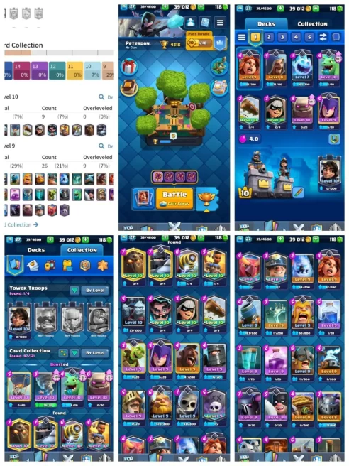 R53▰5 YEARS OLD ACCOUNT【KT 10_LVL 27】9 CARD LVL 10▰7 EMOTES▰4.3K TROPHY▰INSTANT DELIVERY