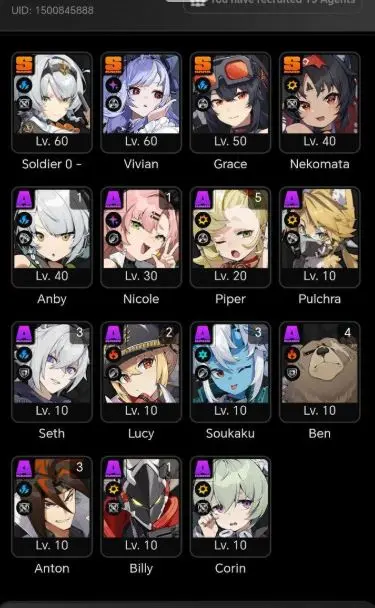 Top Account - EU - Level 51 - +10 5Stars Characters&Weapons - +4 5Star Bang Boo's - More Cons M6 - More Peties+ - [ALL INFO in Description]