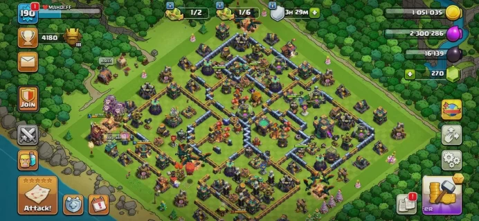 TH14 full max,Defense Max, wall Max,magic item, 6 Hero skin,Hero High level, Lifetime Warranty