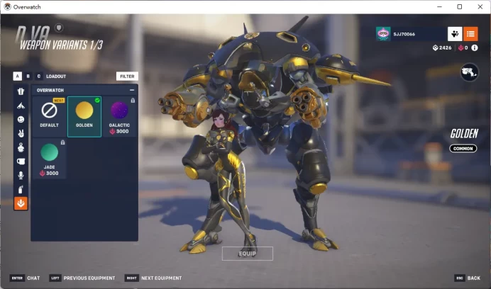 2  Gold Weapons / Full Mail Access / see the picture / Please Read Description  / Vasque