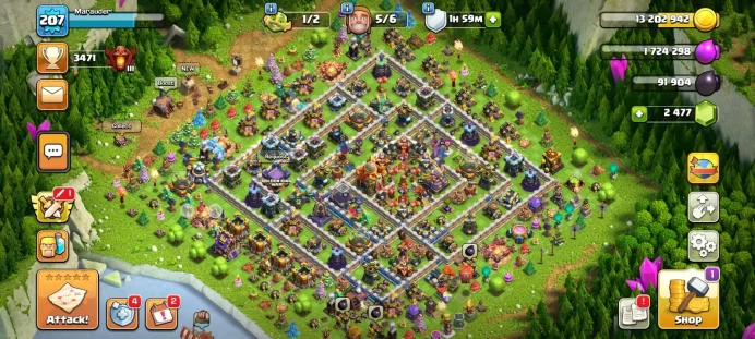TH16 DONATION ACCOUNT WITH RARE ABE OLD DECORATION, FULL OF MAGIC ITEM, 800+ MEDALS, 2400+ GEM ,AND SEMI MAX BUILDER BASE