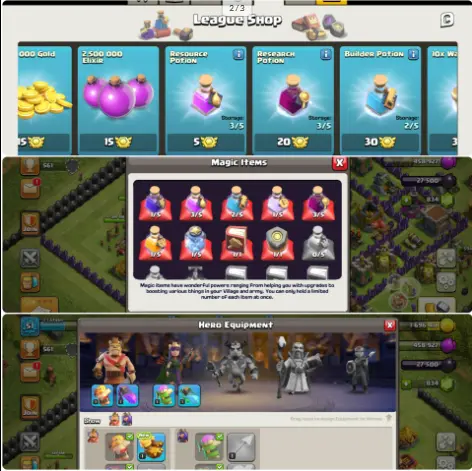 51 level | TH 9 | king 11 + Queen 2 | trophy 550 | 835 Gems | Builder Hall 5